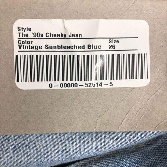 Everlane The 90s Cheeky Jeans Vintage Sundrenched Blue 26 NWT - Picture 12 of 14